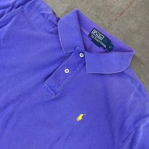 Polo Ralph Lauren Purple Short Sleeve Polo Shirt Vintage Men's L Classic Fit